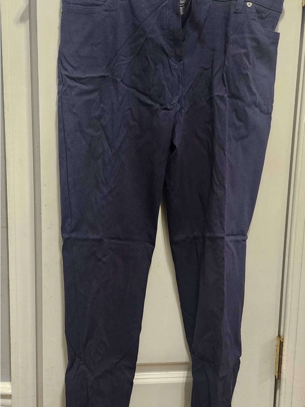 Zac & Rachel Navy Straight Leg Trousers